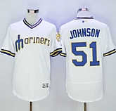 Seattle Mariners #51 Randy Johnson White 2016 Flexbase Collection Cooperstown Stitched Baseball Jersey SanGuo,baseball caps,new era cap wholesale,wholesale hats